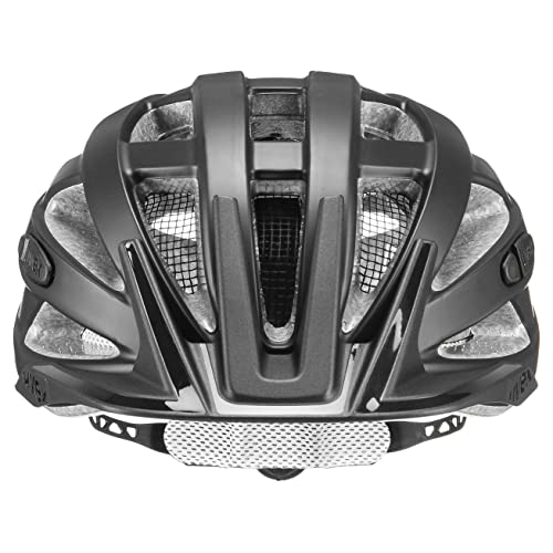 uvex i-vo cc - Lightweight All-Round Bike Helmet for Men & Women - Individual Fit - Upgradeable with an LED Light - Black Matt - 56-60 cm
