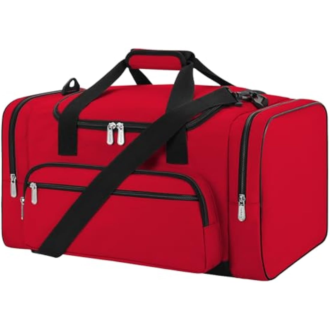 Sport Holdall Duffle Bag Gym Duffle Bag with Shoulder Strap Overnight Weekender Bag for Men and Women (Red, 40L)