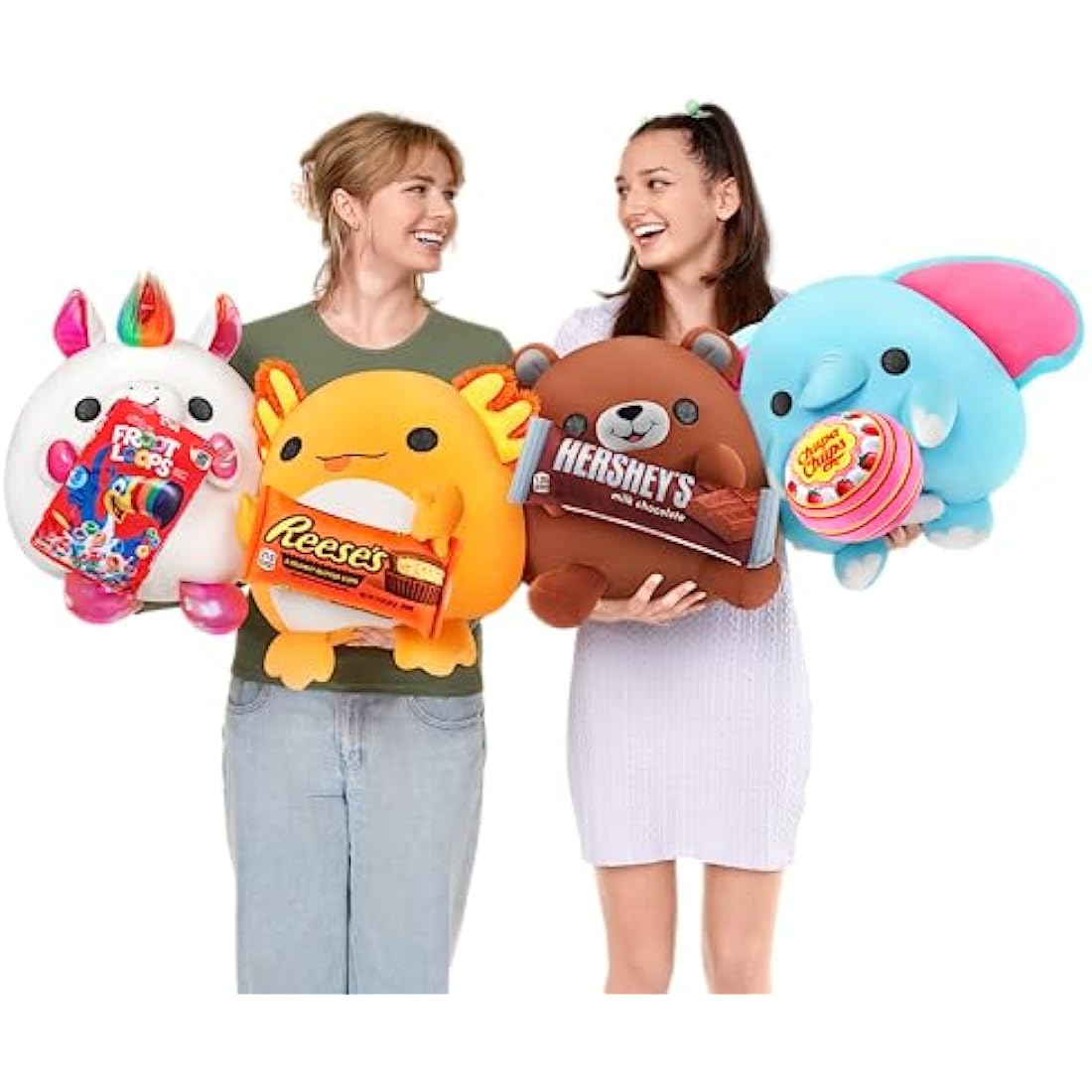 Snackles Super Sized 14 inch by ZURU Cuddly Squishy Comfort 14 inch Plush with License Snack Brand Accessory Hippo (Hugh)