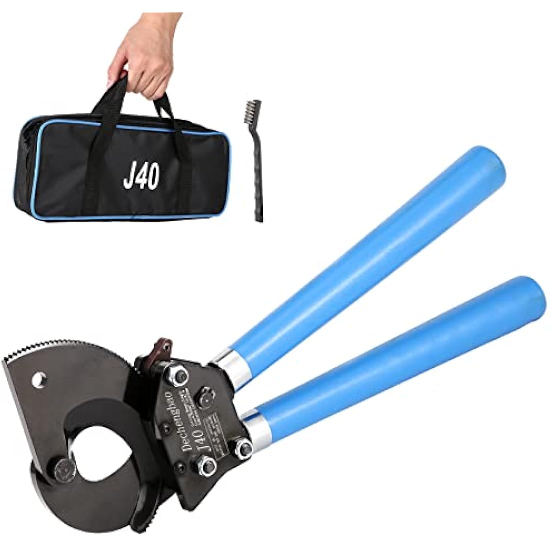 Ratchet Cutters, Dechengbao J40 Heavy Duty Wire Cutter for Aluminum Copper Cable up to 400mm², Ratchet Cable Cutters