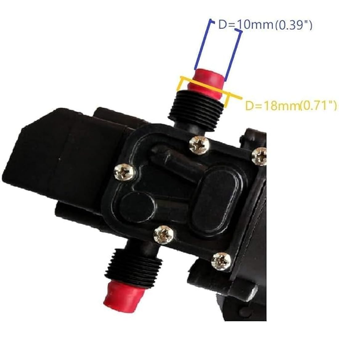 CYBERNOVA DC12V 100PSI 4L/m High Pressure Diaphragm Self-Priming Pump with Pressure Switch Caravan/Boat/Motorhome/Garden
