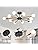 JIINOO Semi Flush Mount Ceiling Light,10-Light E27 Base Modern Black Chandelier,Industrial Vintage Pendant Ceiling Lamp Fixture for Kitchen Farmhouse Living Room Dining Room Bedroom