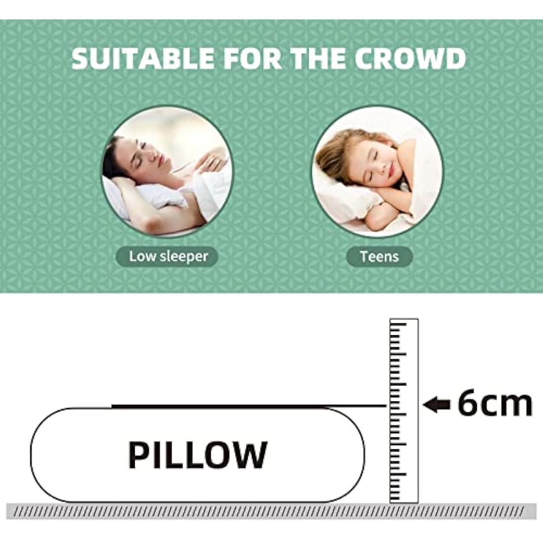 NOFFA Thin Pillow for Adults, 2.4” Slim Memory Foam Pillow Flat for Sleeping, Low Profile for Kids/Stomach Sleeper, Standard with Washable Cover