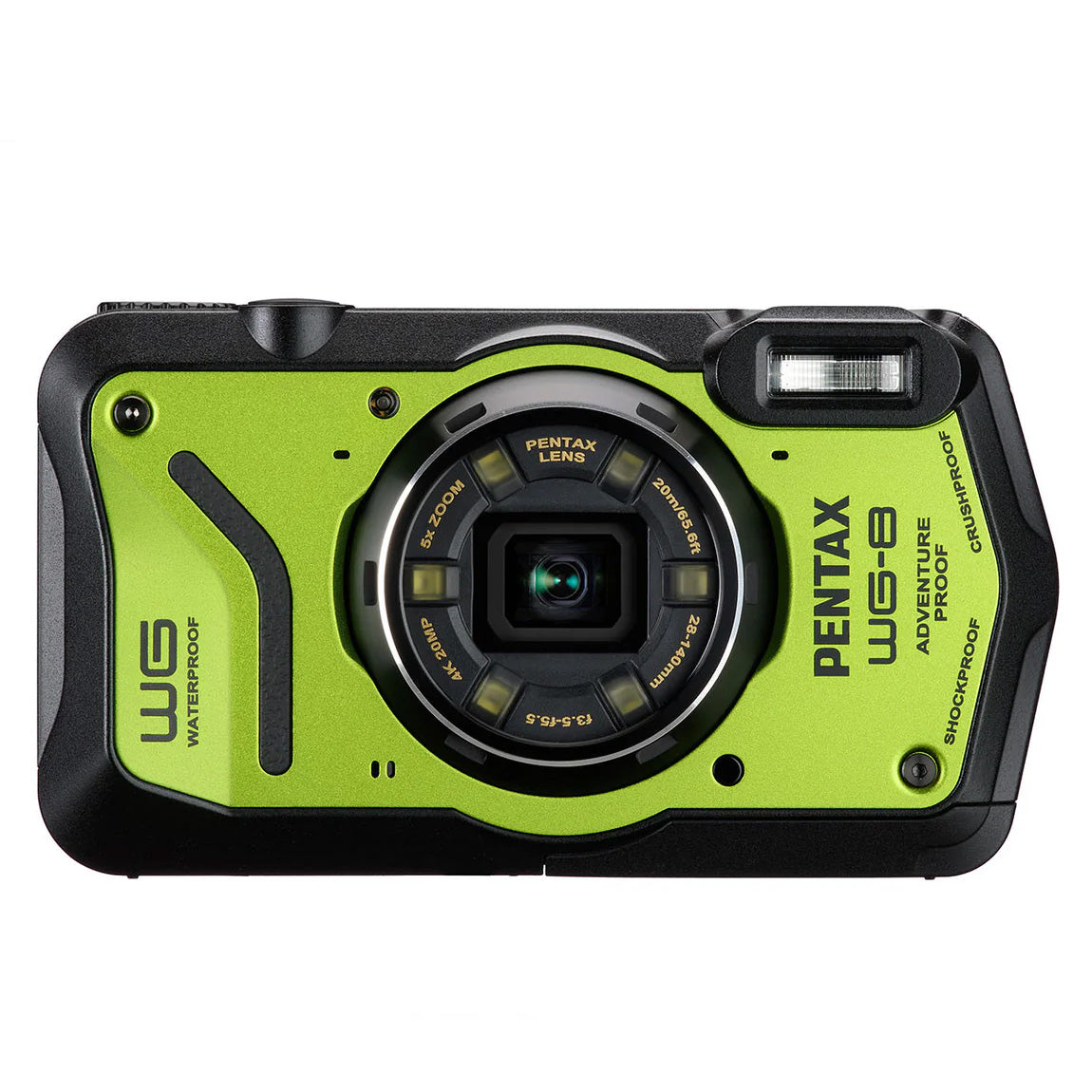 Pentax WG-8 20MP 5x Zoom Tough Compact Camera - Green