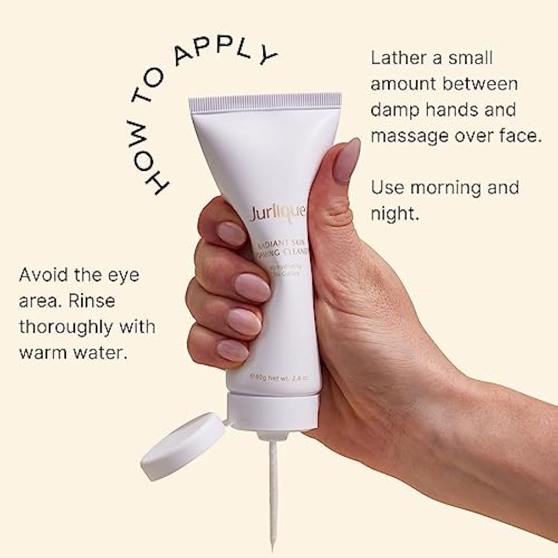 Jurlique - Radiant Skin Foaming Cleanser - All Skin Types - Contain Naturally Occurring Antioxidants - Fine Pumice - Parabens Free - 80g