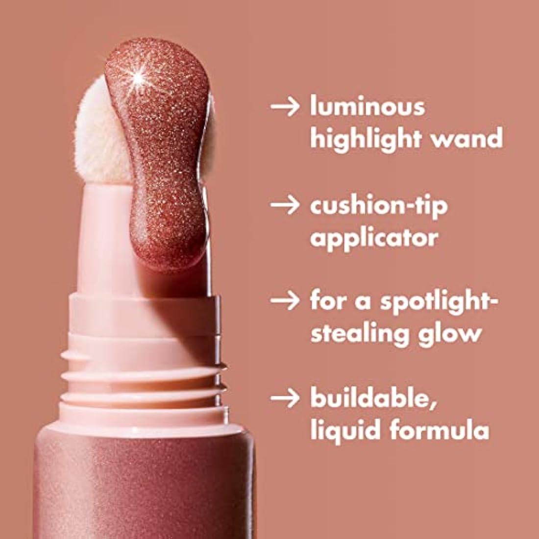 e.l.f. Halo Glow Highlight Beauty Wand, Liquid Highlighter Wand For Luminous, Glowing Skin, Buildable Formula, Vegan & Cruelty-free, Champagne Campaign
