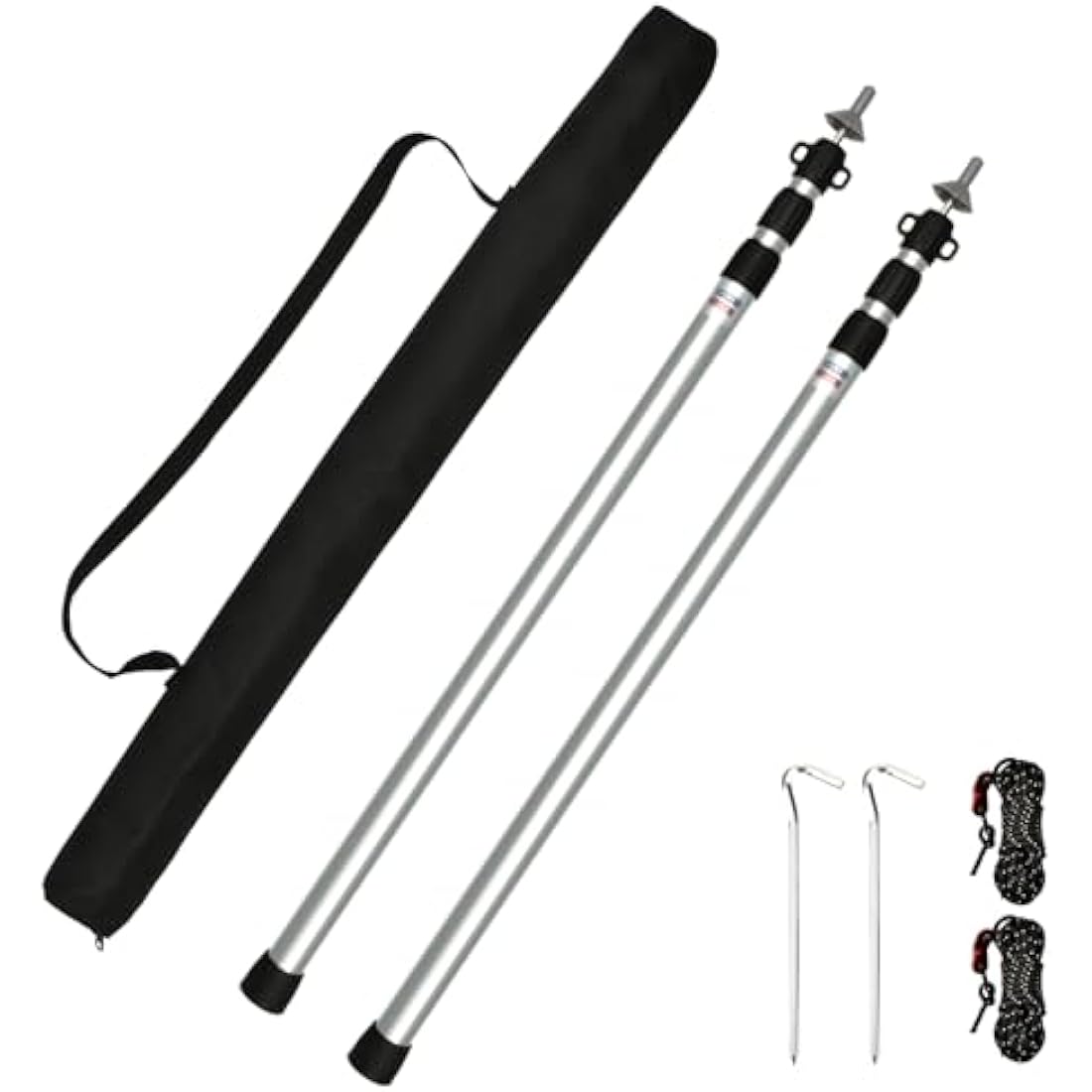 Tiandirenhe Telescopic Pole for Tents, Awning Poles, Telescopic Tent Poles, Aluminium Canopy Support, Telescopic 95-234 cm, Camping Tent Pole, Camping Poles for Tarpaulins, Awning Canopy, Porch