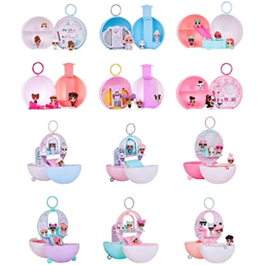 LOL Surprise OMG Mini Family Collection - RANDOM ASSORTMENT - Miniature Replica Doll with Lil Sis, Pet, & Signature Fashion - Reusable Packaging Playset - For Kids & Collectors Ages 4+