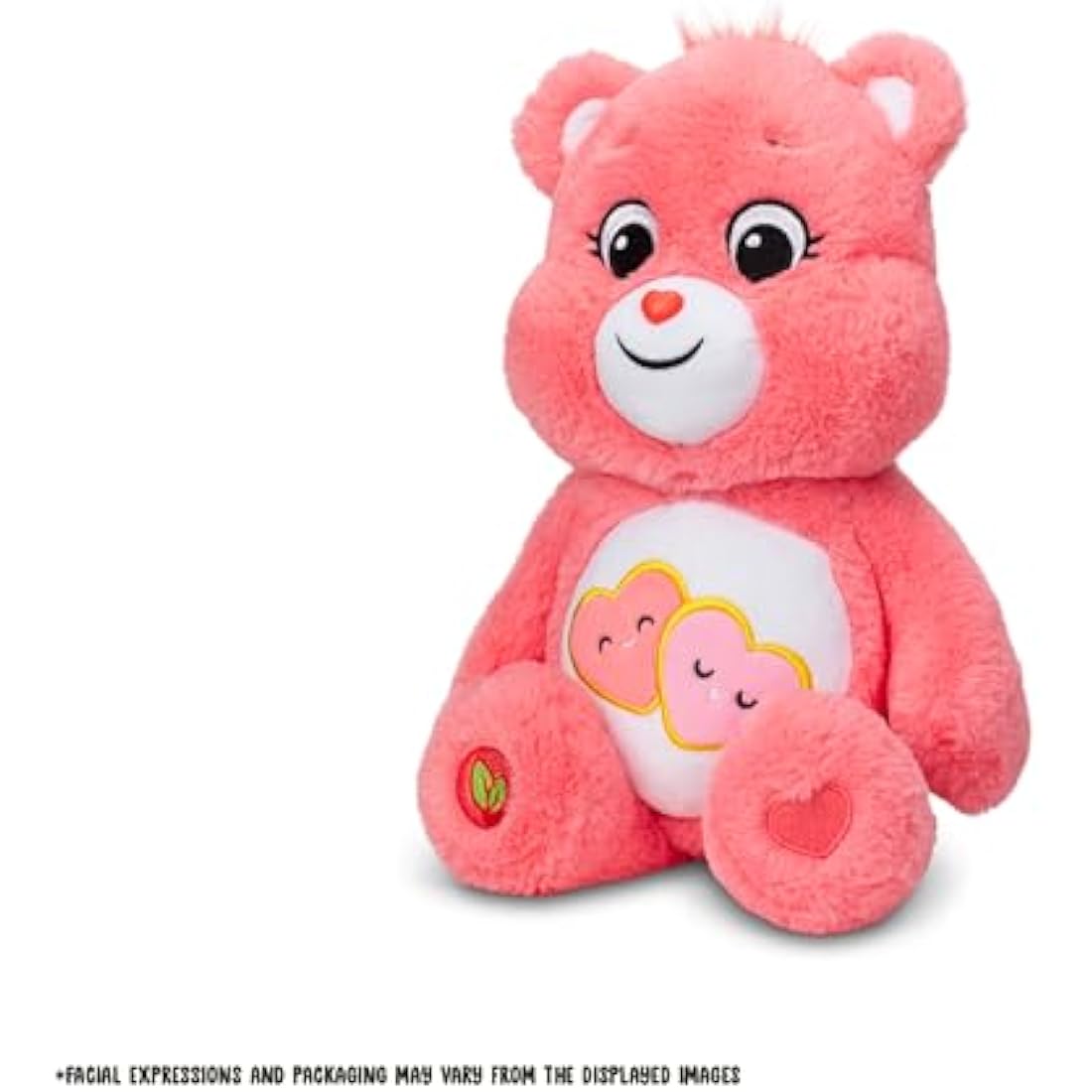 Basic Fun Care Bears Love-A-Lot Bear 35cm Medium Plush Collectable Cute Plush, Cuddly Toys for Children, Soft Toys for Girls Boys, Cute Teddies Suitable for Ages 4+, Pink
