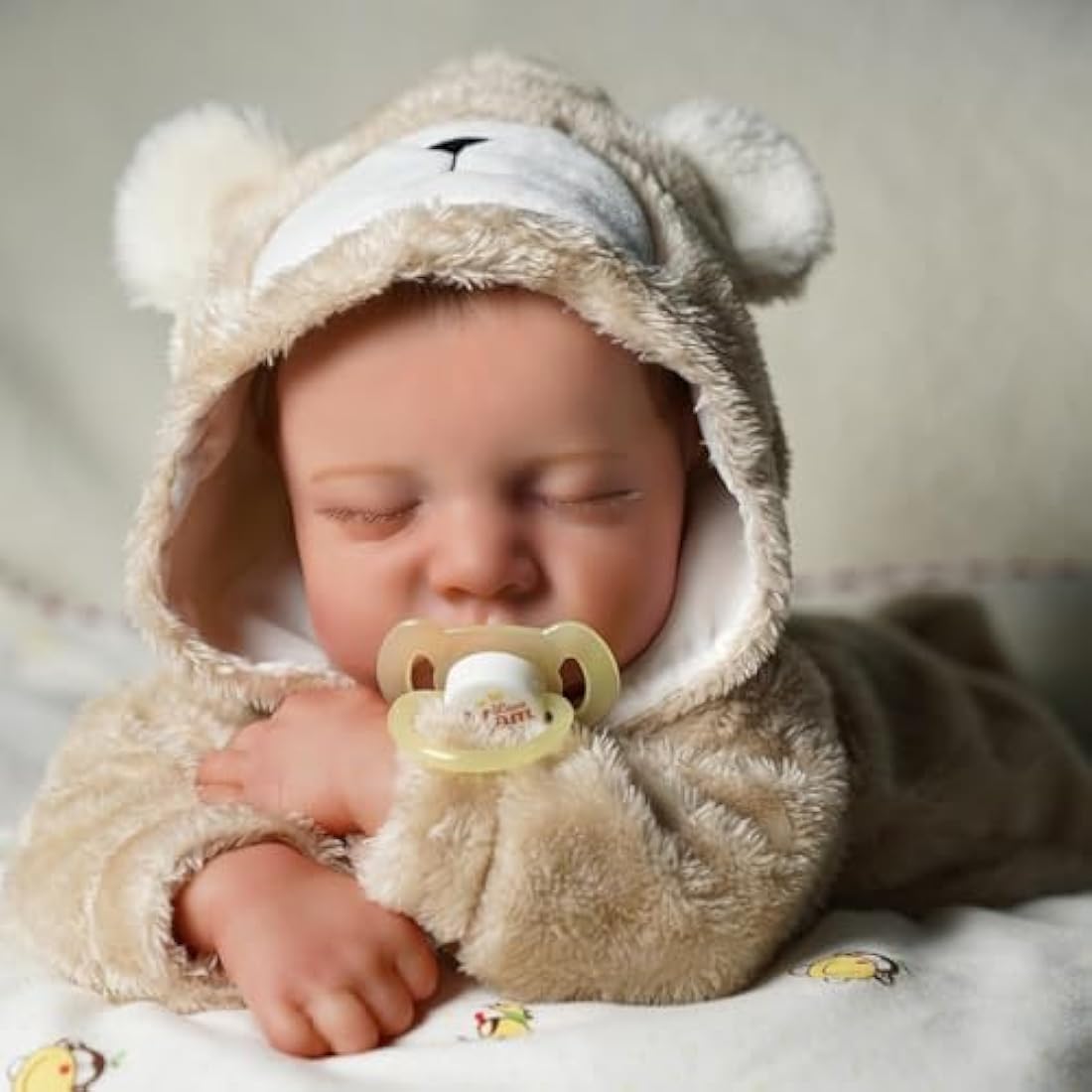 BABESIDE Lifelike Reborn-Baby Dolls Boy 17 Inch Handmade Realistic Reborn Babies Dolls Newborn Baby with Softness Silicone Vin-yl Body Real Life Baby Dolls with Toy Accessories Close Eye
