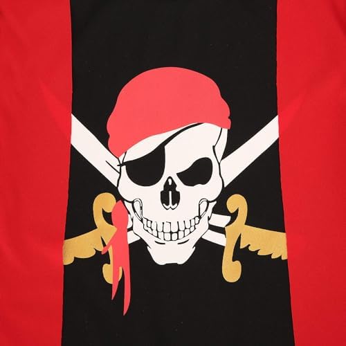 Sincere Party Kids Pirate Costume,Pirate Role Play Dress Up Set for kids Size 3-4,5-6,7-8,8-10