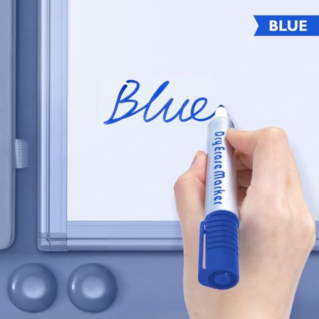 maxtek Whiteboard Pens Markers, 3 Assorted Colours Black Blue Red Dry Erase Pens, Bullet Tip White Board Markers Erasable, Dry Wipe Pens for Office, Schools, Home