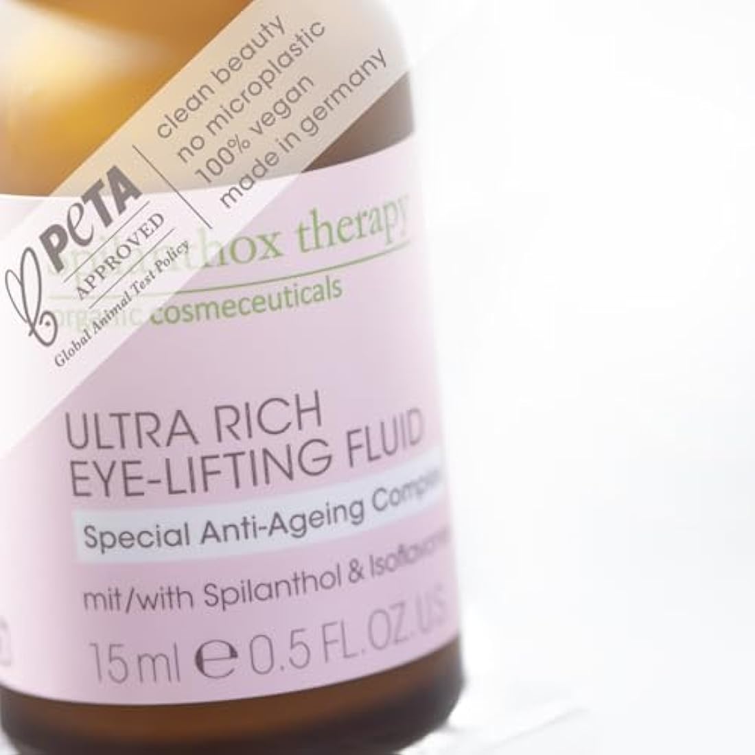 Spilanthox therapy - Ultra Rich Eye-Lifting Fluid - Anti-Ageing Eye Care for Smooth Eye Area - Spilanthol, Hyaluronic Acid & Organic Aloe Vera - Vegan Natural Cosmetics - 15ml