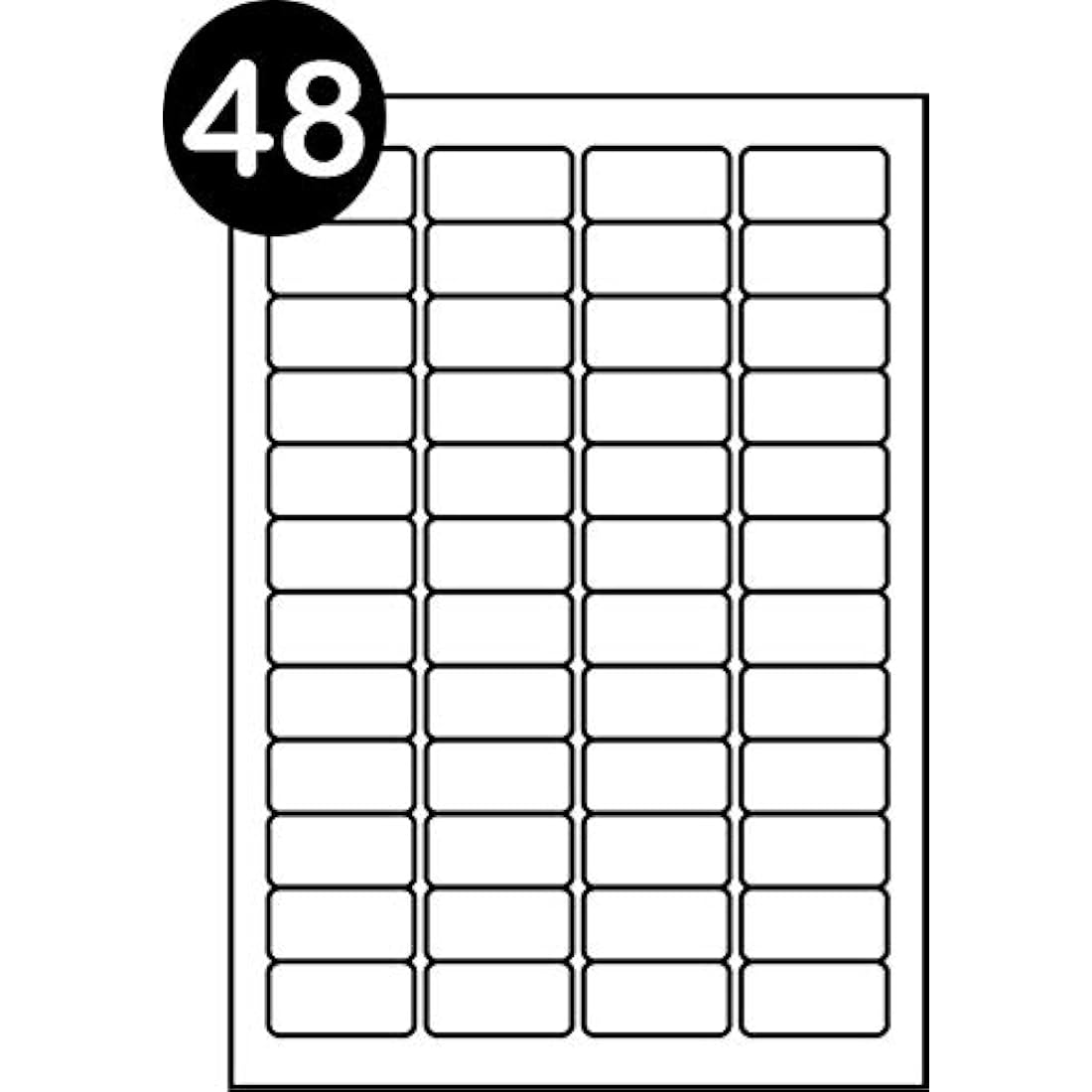 SmithPackaging A4 Self Adhesive Address Labels, 48 Labels Per Sheet, 100 Sheets, 45.7 x 21.2mm 4800 Labels
