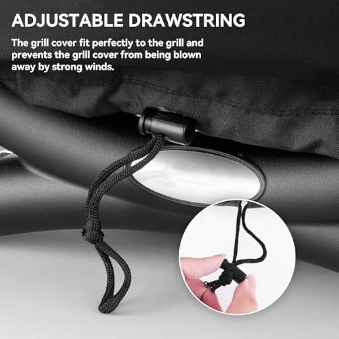 onlyfire BBQ Gas Grill Cover fit for Weber Baby Q, Q100 Q120 and Q1000 Gas Grills,Black
