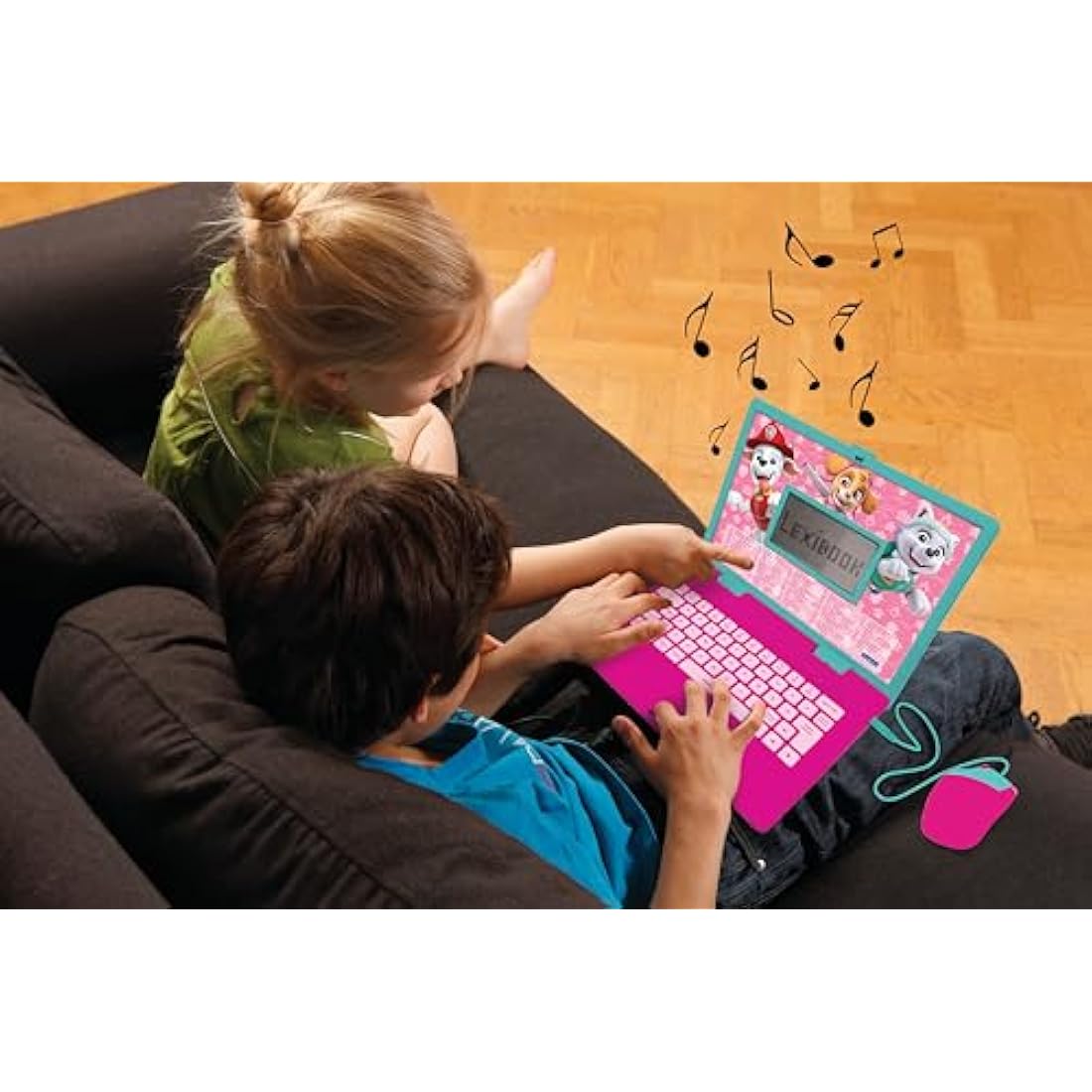 LEXIBOOK, Paw Patrol, Educational and Bilingual Laptop in English/French, Toy for children with 124 activities to learn, play games and music, Pink, JC598PAGi1