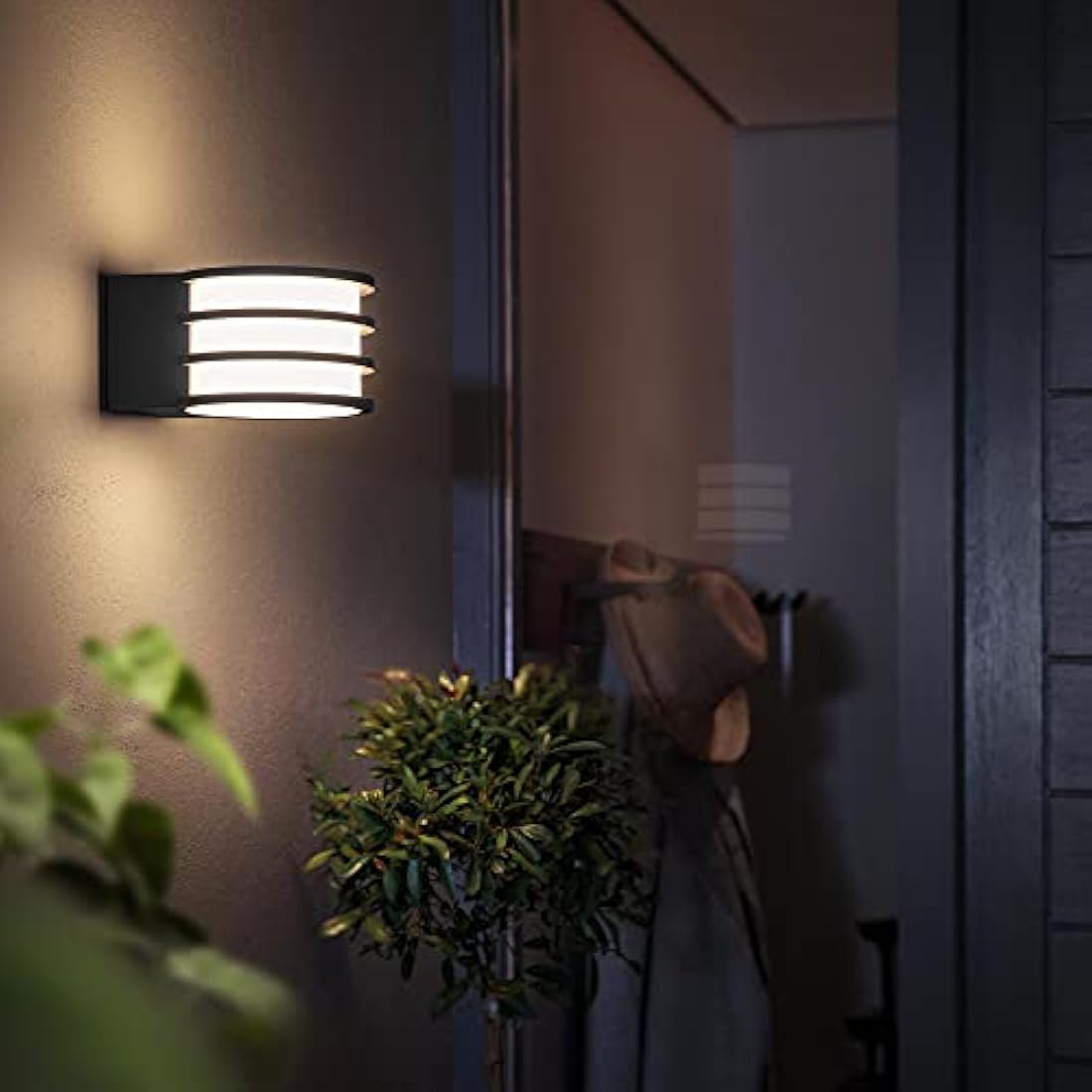 Philips Hue Lucca White LED Smart Outdoor Wall Light, Works with Alexa, Google Assistant and Apple HomeKit