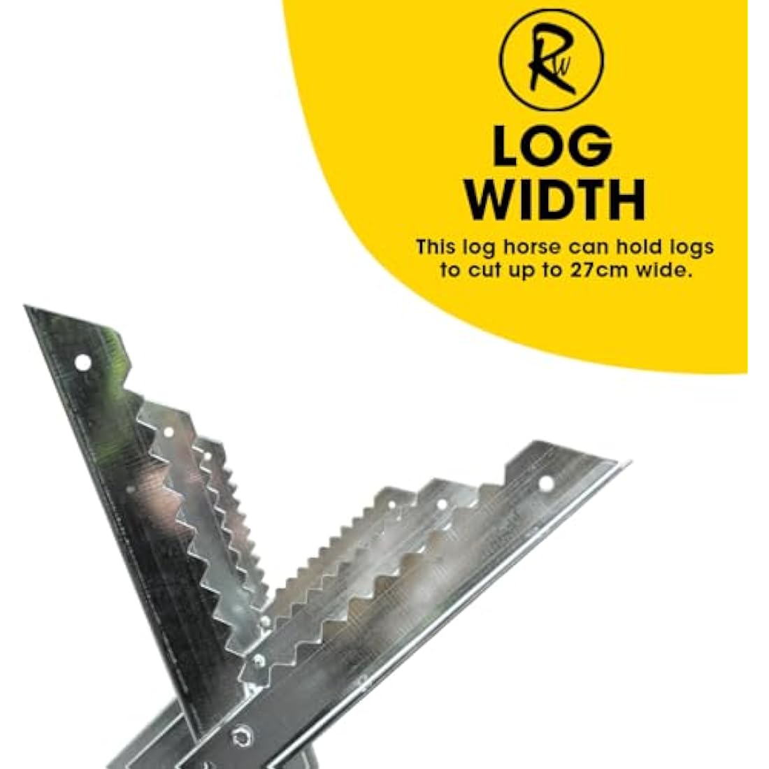 RocwooD Saw Horse Sawhorse Heavy Duty Metal Steel Foldable Adjustable Chainsaw Cutting Log Wood Stand Trestle Workmate Logging Sawing Forestry Workshop