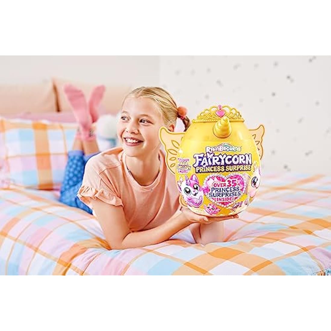 Rainbocorns Fairycorn Princess Series 6 Ruby the Unicorn - Collectible Plush - Magical Fairy Princess Surprises, Cuddle Plush Stuffed Animal, Stickers (Unicorn)