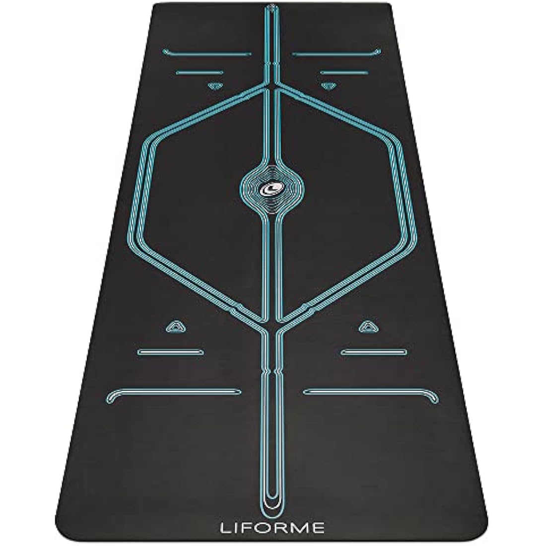 Liforme XL Yoga Mat – Free Yoga Bag Included - Patented Alignment System, Warrior-like Grip, Non-slip, Eco-friendly, sweat-resistant, long, wide, 4.2mm thick mat for comfort