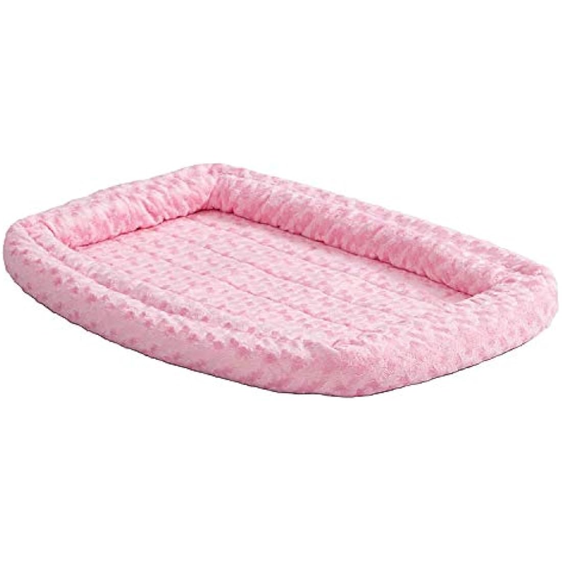 MidWest Homes for Pets Bolster Dog Bed 45.72 cm (18-Inch) Long Fleece Dog or Cat Bed w/ Comfortable Bolster; Ideal for "Toy" Dog Breeds & Fits Most 45.72 cm Crates; Machine Wash & Dry; Pink; 40318-PS,
