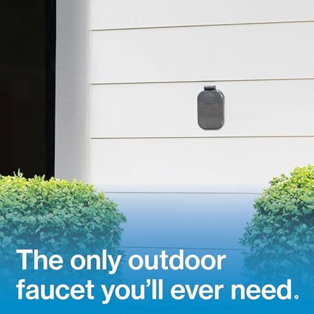 Aquor House Hydrant V2+ Frost-Free Outdoor Garden Faucet with Quick Connect and Anti-Siphon, 8 inch, Slate Gray Polymer