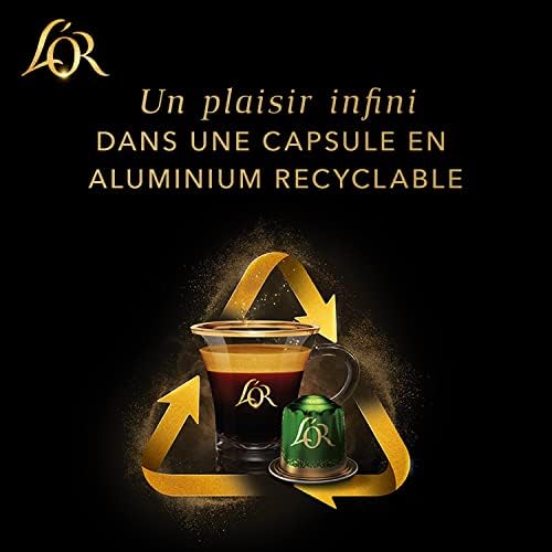 L’OR Espresso Coffee Ristretto Decaffeinato Intensity 9 – Nespresso®* Compatible Aluminium Coffee Capsules - 10 Packs of 10 Capsules (100 Drinks)