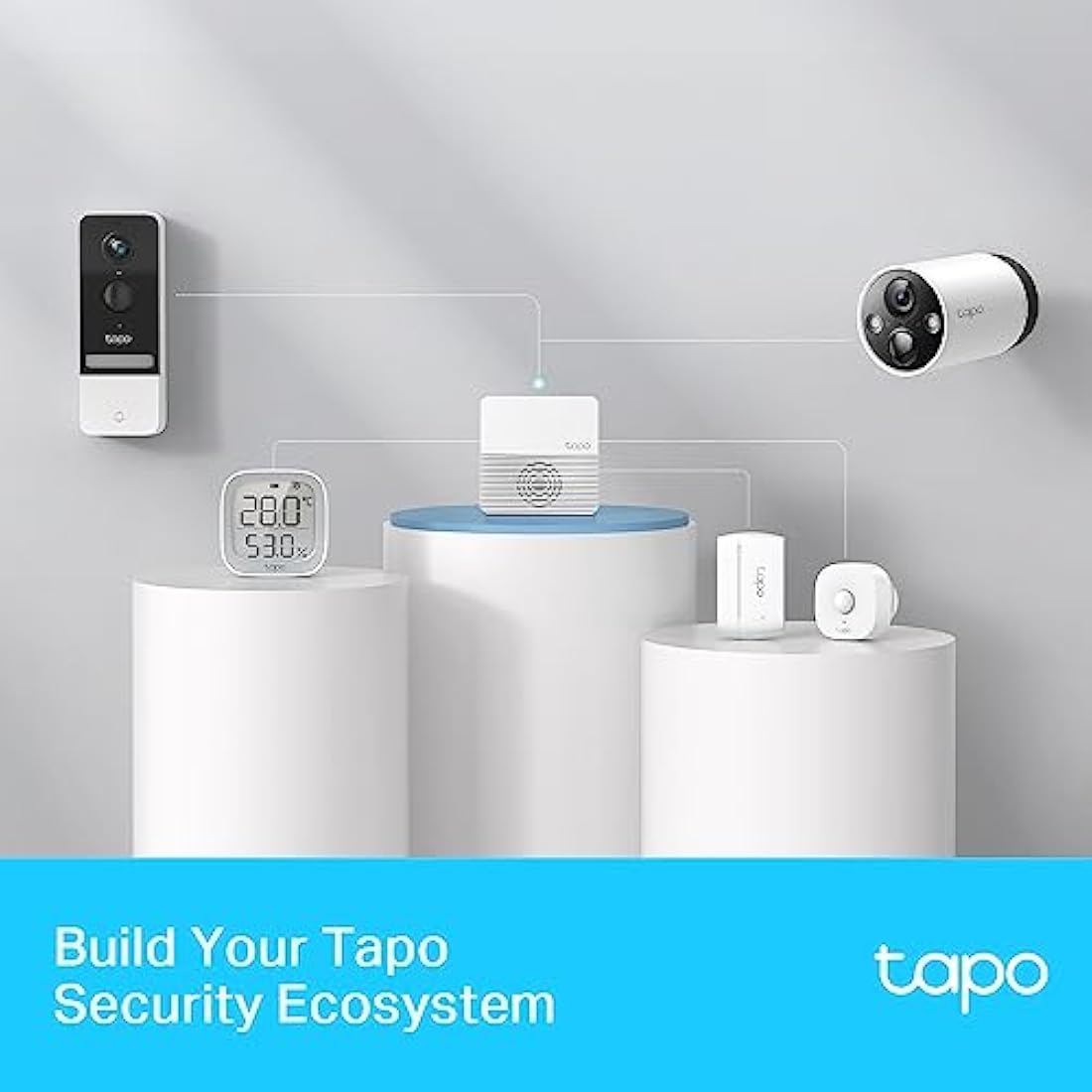 Tapo H200 Smart Hub with Alarm & Chime, Works with Tapo Switches, Buttons, Sensors, Cameras and Video Doorbells, Connect Up to 64+4 Devices, 19 Ringtones, Low-Power Wireless, Local microSD Storage