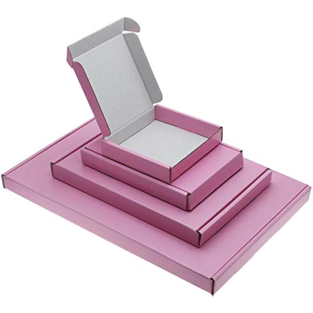 MEG4TEC Pack of 10 Satin Pink C5/A5 Pip Boxes - Large Letter Cardboard Shipping Packaging Boxes (22.5cm x 16cm x 2cm)