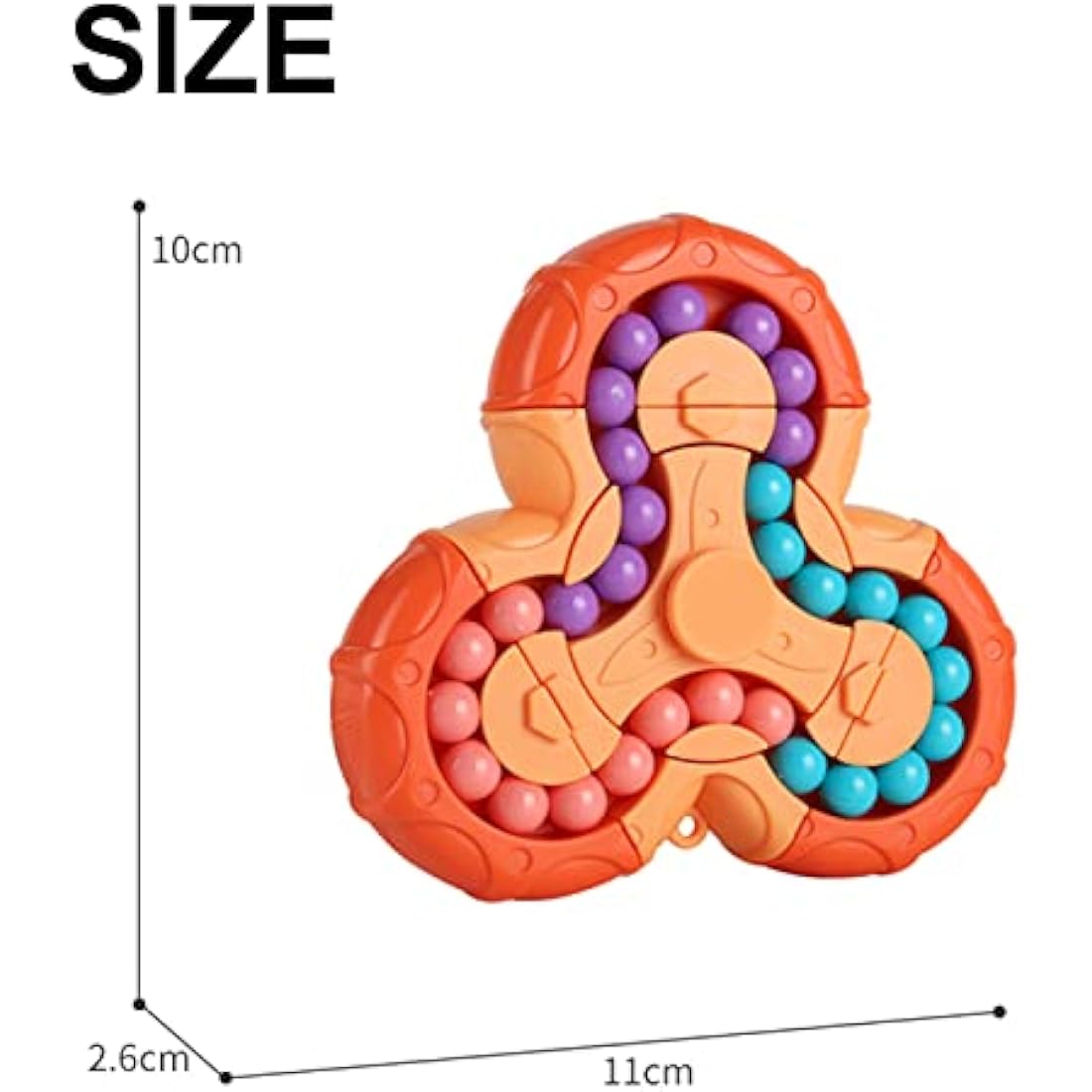 Magic Bean Rotating Cube Toy,Fidget Toy Spinner Ball Sorting Game Puzzle Brain Training Handheld Spinning Decompression Toy,Jigsaw Bean Toy Gifts for Kids,Teens,Adults Rotating Finger Cube Toy
