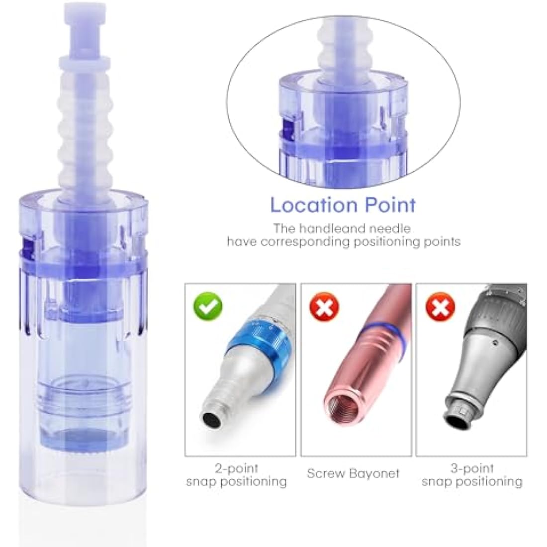 36 pin Micro Cartridges, 20pcs Replacement Cartridges for Ultima A6 Derma Pen Auto Microneedling System, Bayonet Type