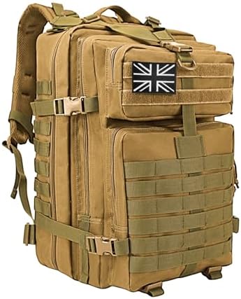 WOLT | Tactical Backpack for Men 45L Military Backpack Large 3 Day Assault Pack Rucking Backpack for Survival Hiking