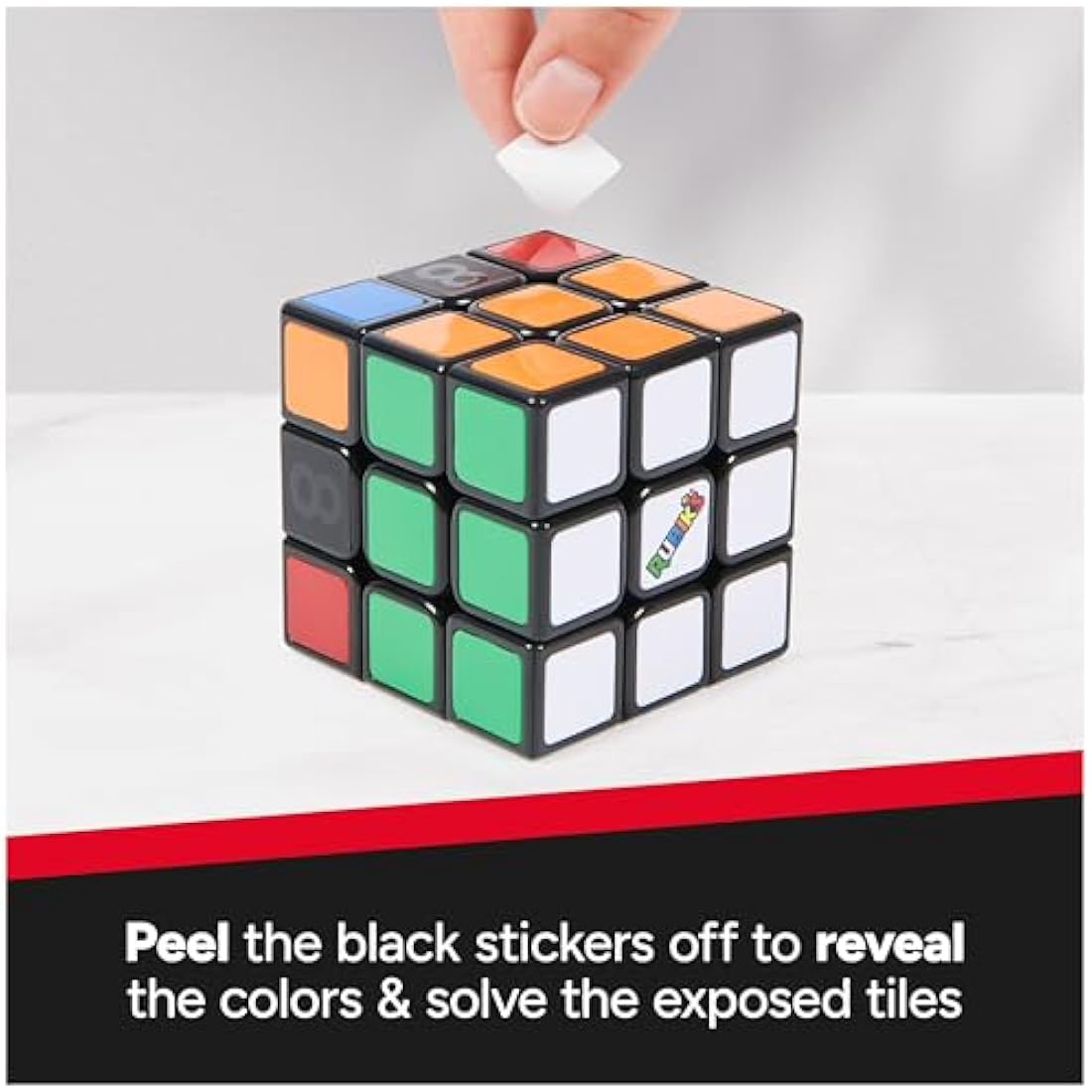 Rubik’s Coach Cube, Learn to Solve 3x3 Cube with Stickers, Guide and Videos | Stress Relief Fidget Toy | Adult Toy Fidget Cube | for Ages 8 and up