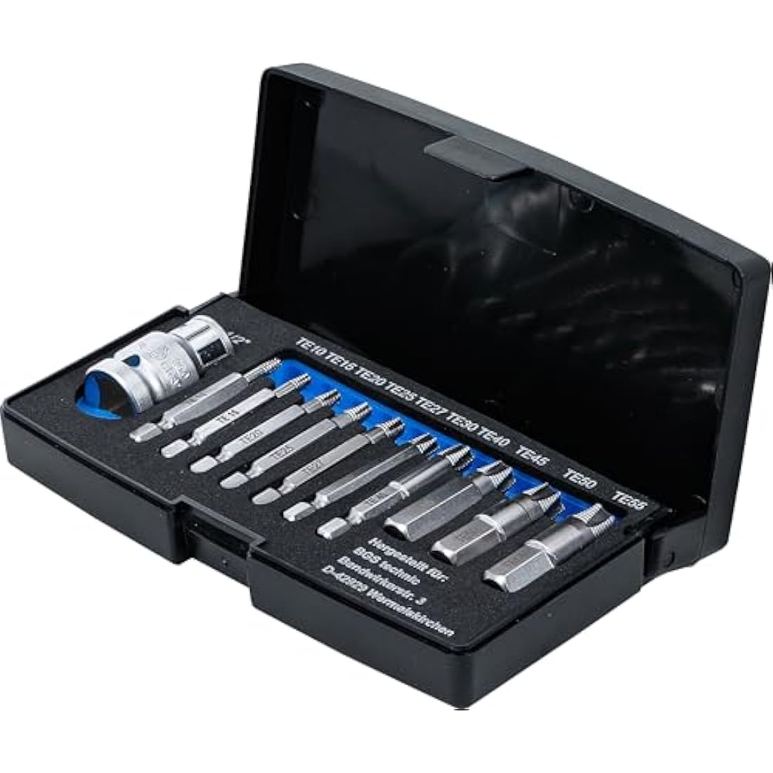 BGS 9170 | Screw Extractor Set | for damaged T-Star (for Torx) T10 - T55 | 11 pcs.