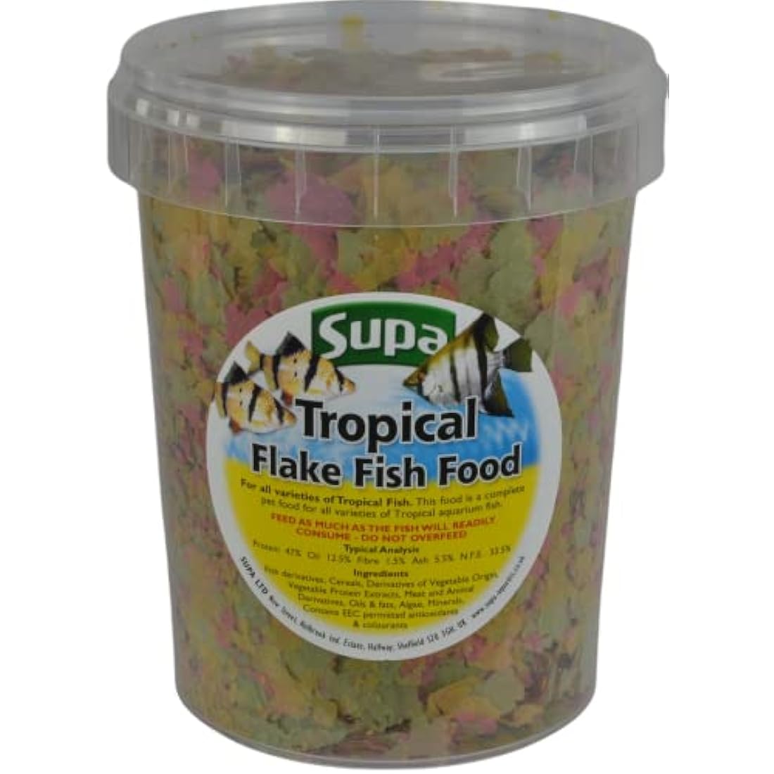 Supa Aquarium Fish Food Tropical Flake 1 Litre | Premium Quality Nutritious Fish Food Offering a Complete Balanced Diet