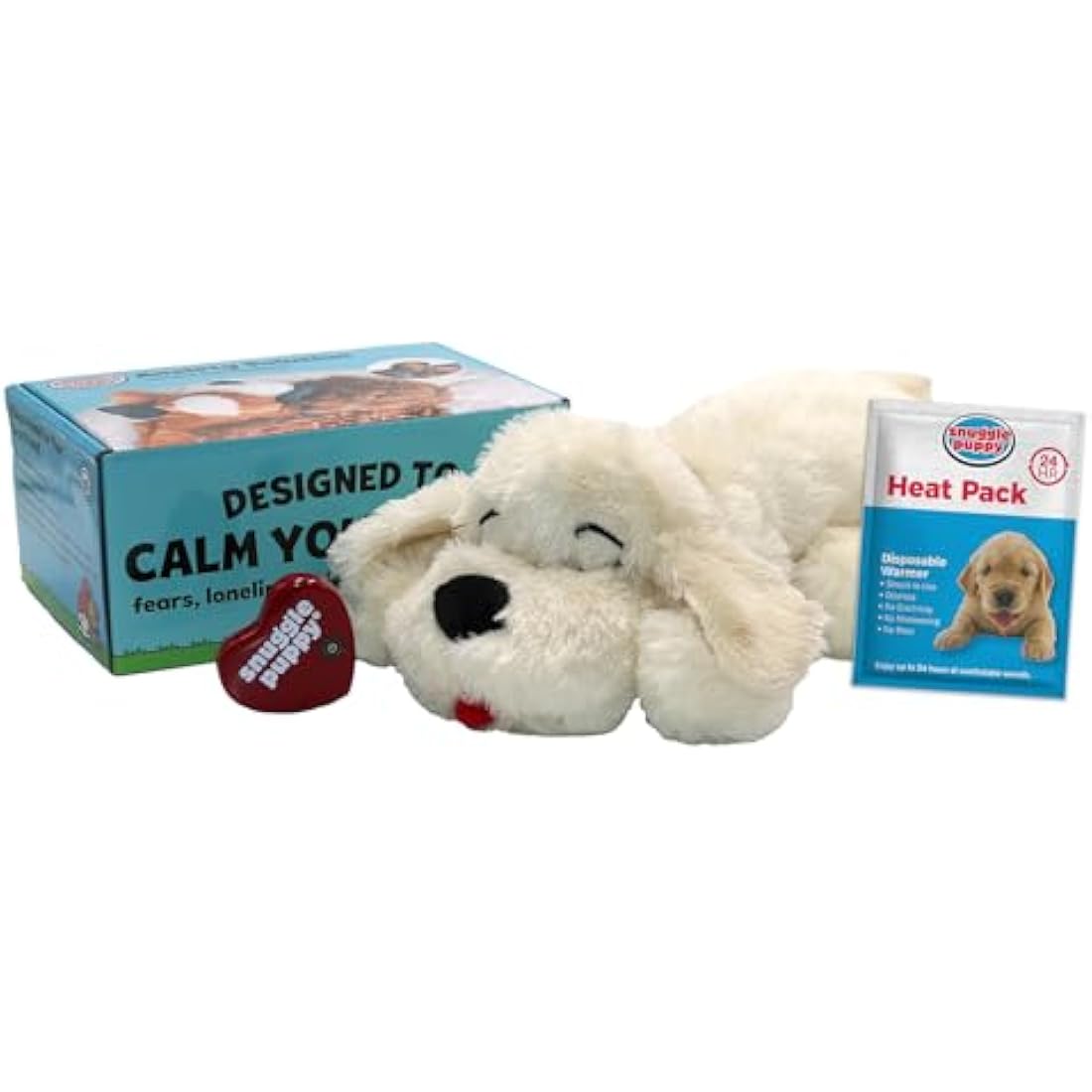 Original Snuggle Puppy Toy, Heartbeat Toy for Puppy, Dog Toys for Anxiety Relief, Calming Aid, Dog Heartbeat Toys for Behavioral Training in Golden
