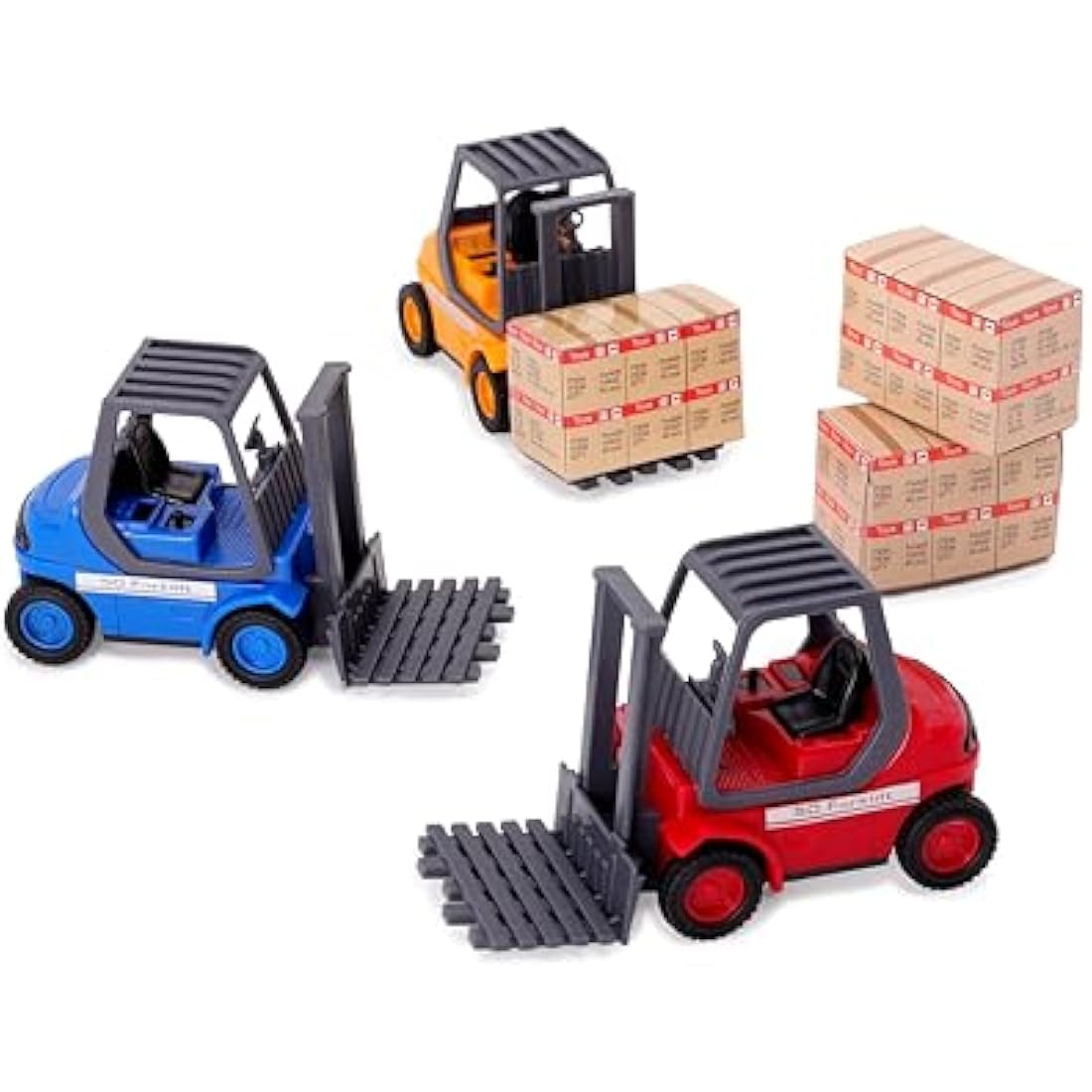 Toyland®- 15cm(6") MAN Freight Truck And Forklift - Transport Goods -Load And Go - 1:48 Scale - Kids Toys (One At Random)