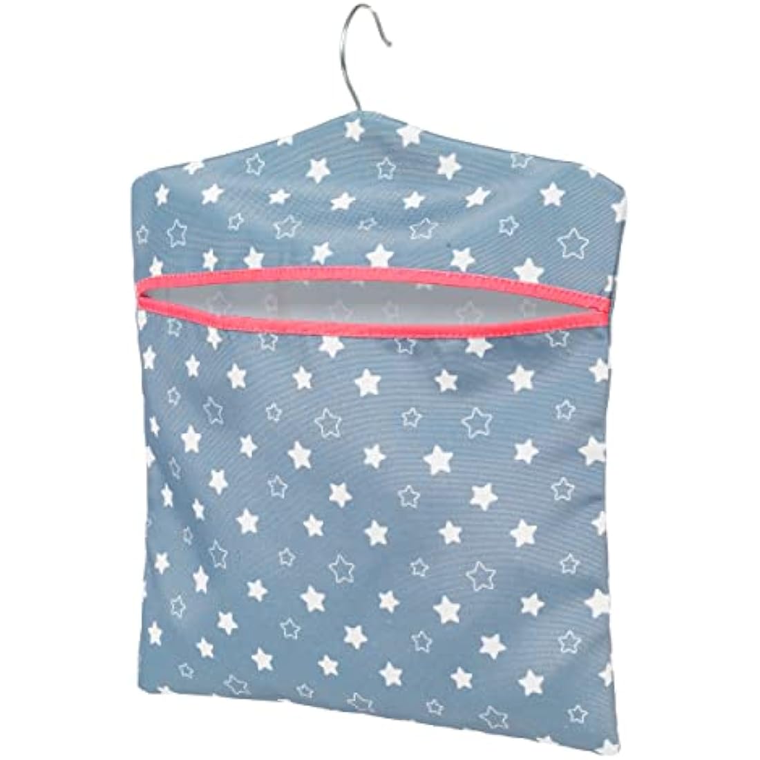 Kleeneze KL081599EU7 Star Print Peg Bag - Hang on Line, Peg Organisation, Easy Hanging Hook for Storage, Holds up to 50 Pegs, Reusable, Indoor/Outdoor Use, Clothes Peg Bag, 33 x 30 cm