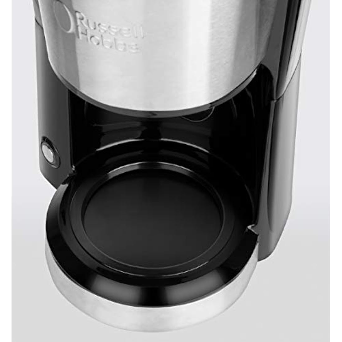 Russell Hobbs Kaffeemaschine Klein [Brausekopf für optimale Extraktion&Aroma] Compact (1 bis 5 Tassen, 0,6l Glaskanne, inkl Permanentfilter, Warmhalteplatte) kompakte Filterkaffeemaschine 24210-56