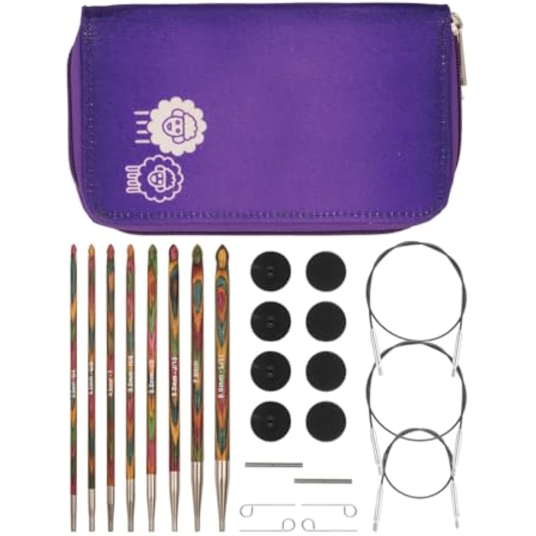 KnitPro Symfonie Afghan/Tunisian Crochet Hook Set | 8 Sizes (3.5mm to 8mm)