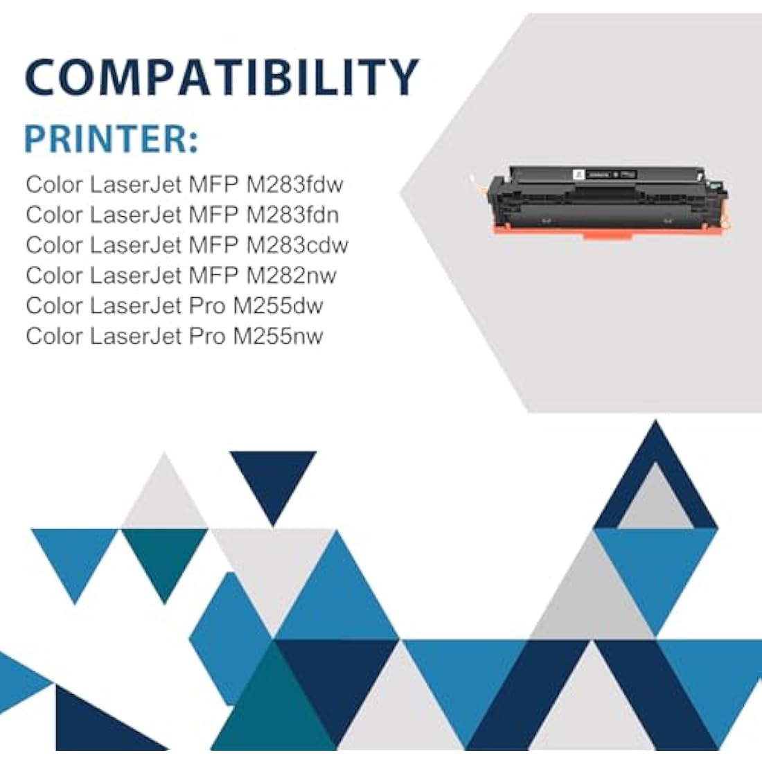 207A Toner Cartridge With Chip Multipack Compatible for HP 207A 207X Color Laserjet Pro MFP M283fdw Toner cartridge M255dw M282nw M283fdn M255nw M255 M282 M283 - W2210A W2211A W2212A W2213A