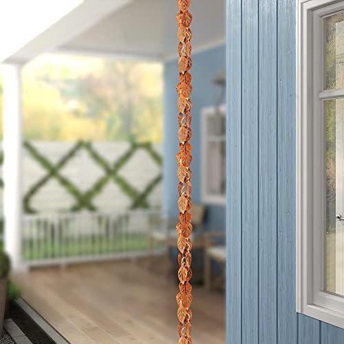 Monarch Copper Cascading Leaves Rain Chain