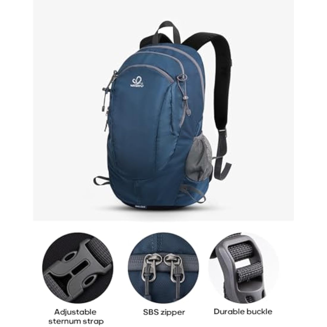 Waterfly 25L Hiking Backpack Daypack: Water Resistent Lightweight Rucksack with Rain Cover for Men Women Outdoor Camping Hiking Travel Daypack