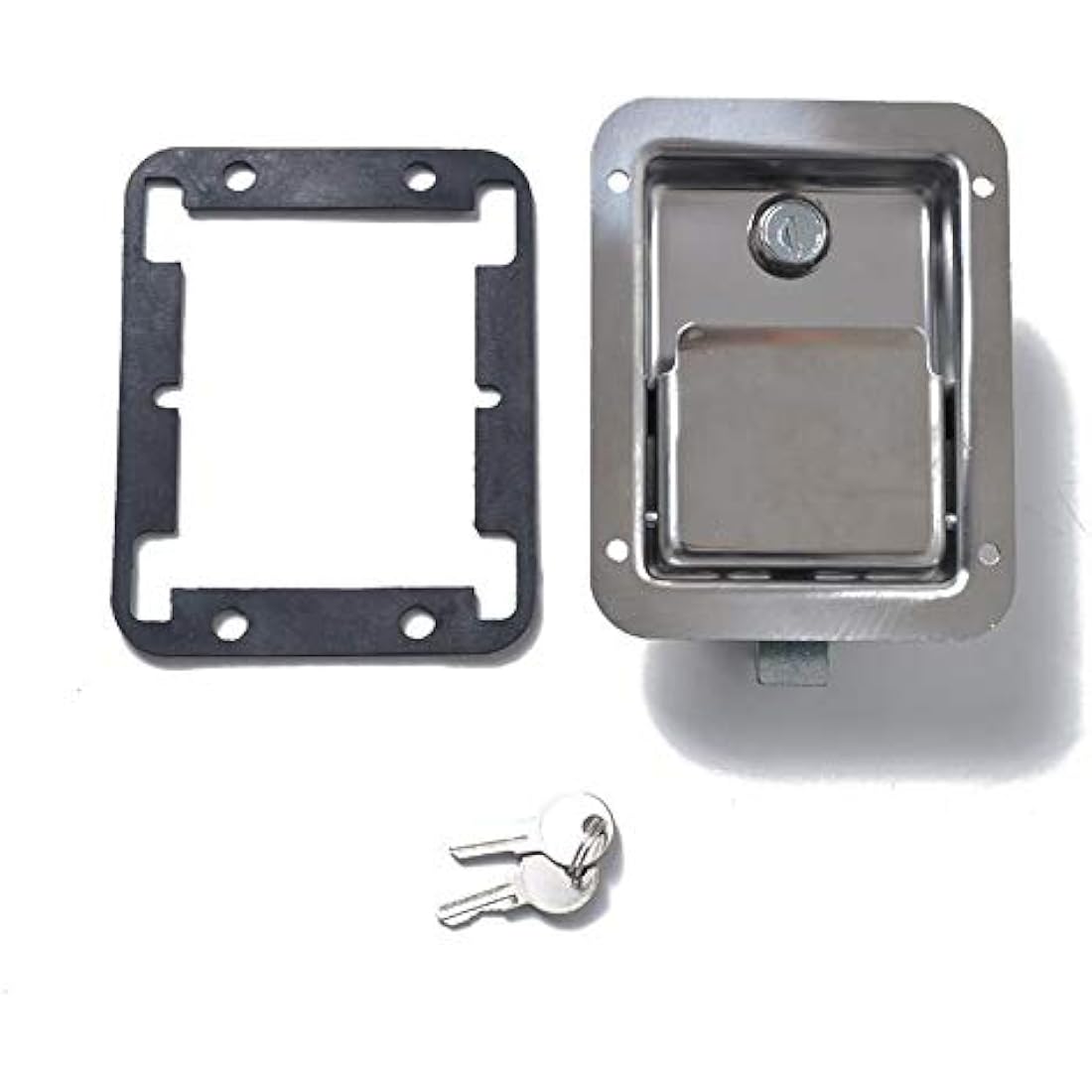 Stainless Steel Trailer RV Travel Lock Anti-Theft Paddle Door Tool Box Lock for Caravan Truck Camp Motorhome Patrol Car
