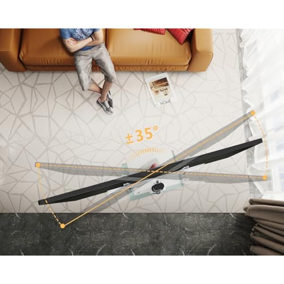 FITUEYES White TV Floor Stand for 32 to 60 inch TVs, Floor Standing TV Stand with Swivel Bracket, Height Adjustable, Holds 30kgs, Max VESA 600x400mm