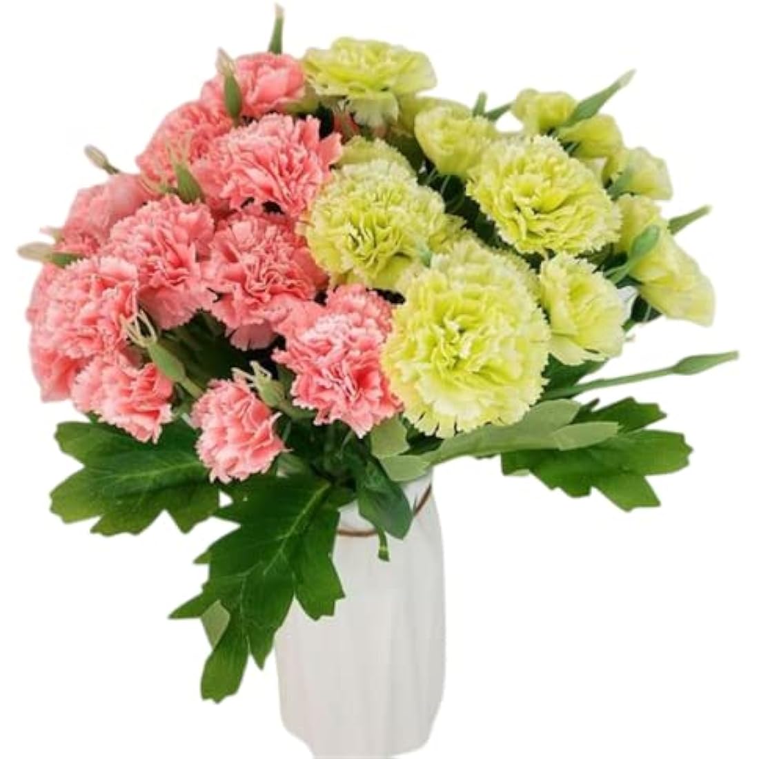 Corkwaw 40 Heads Artificial Carnations,Silk Hydrangea Bouquet Decoration Plastic Plant Suitable for Photo Props Family Party Home Decoration Bridal Wedding Bouquet Decoration (Pink)