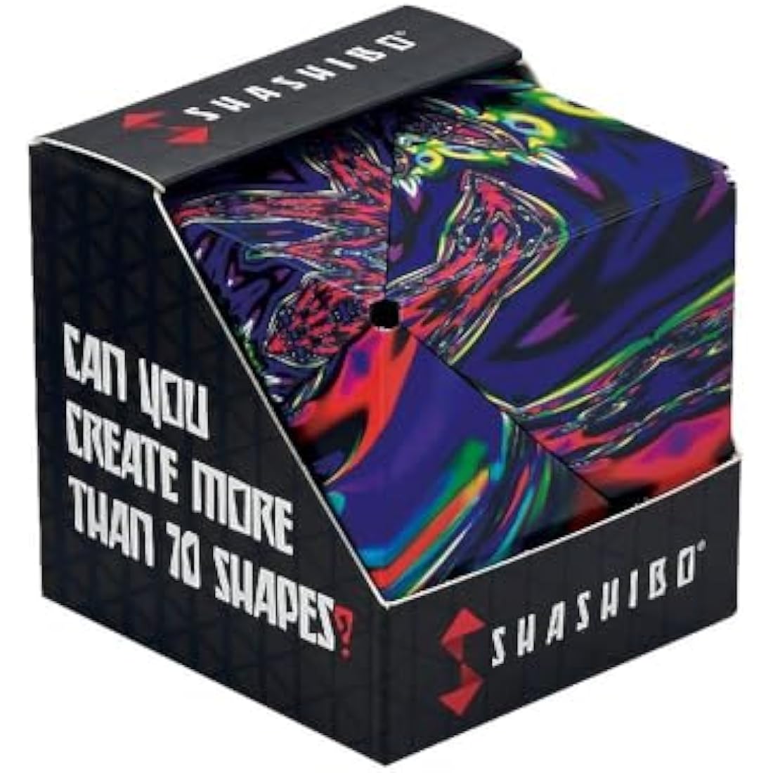 Shashibo Shape Shifting Box - Award-Winning, Patented Sensory Cube w/ 36 Rare Earth Magnets - Extraordinary 3D Magic Cube – Sensory Toy Transforms Into Over 70 Shapes (Chaos- Artist Series)