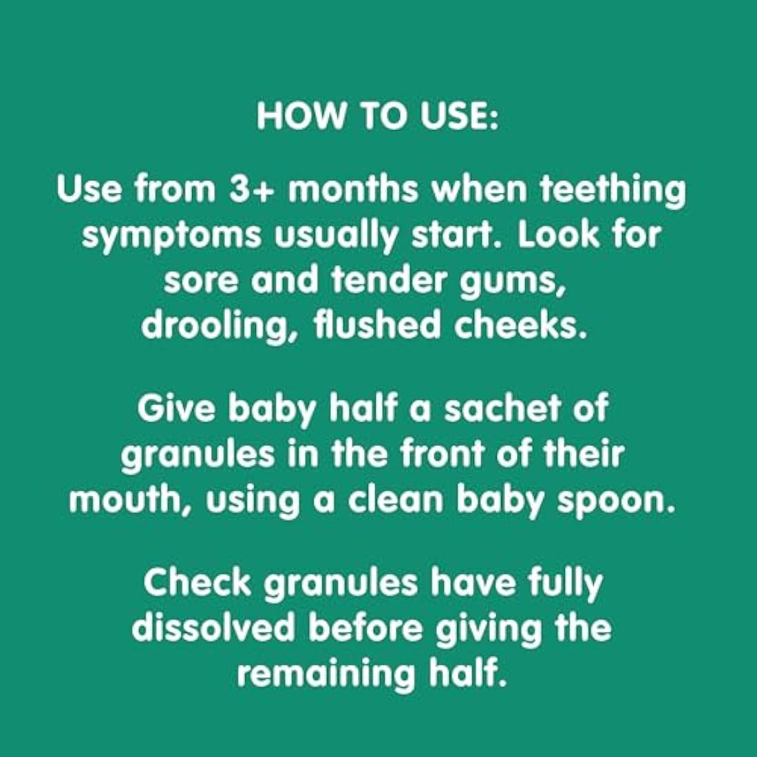 Teetha Baby Teething Granules (40 Sachets) 3+ Months, Homeopathic Relief For Soothing & Calming Teething Symptoms, Baby Teething Ready-Dosed Sachets