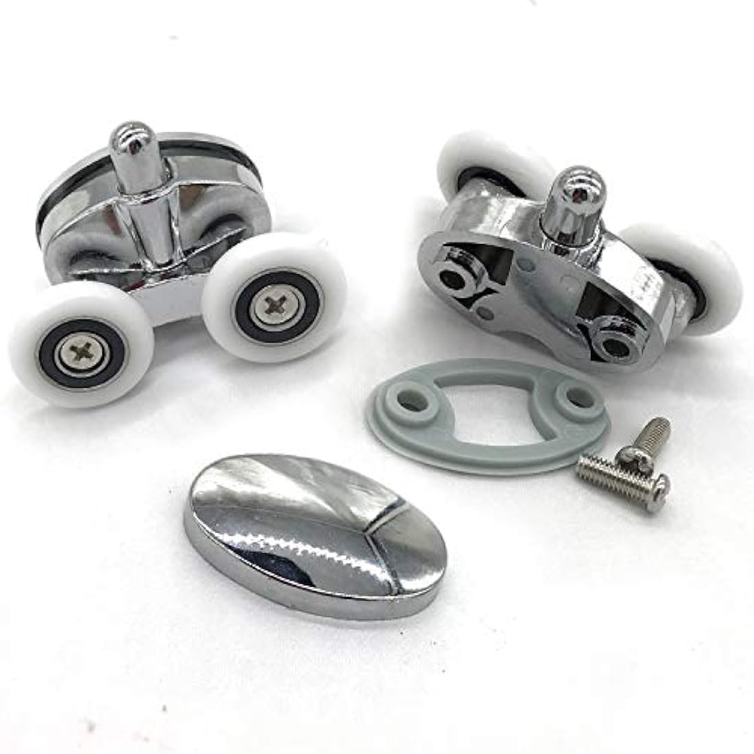YUANQIAN Set of 4 new Oval butterfly twin wheel Shower door rollers (25MM)