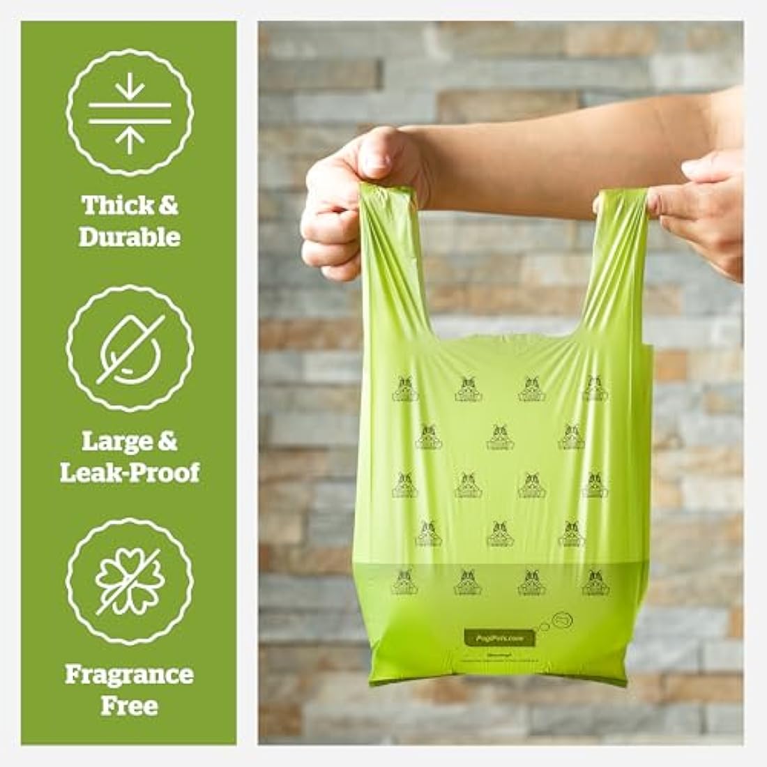 Pogi’s Dog Poo Bags with Handles – Extra Thick, Leak-Proof, Large, Unscented, 900-Count